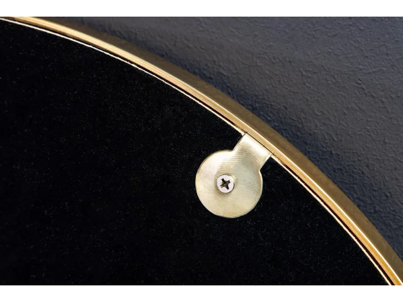 Miroir mural doré 50 cm métal – miroir design contemporain moderne - Bellozia