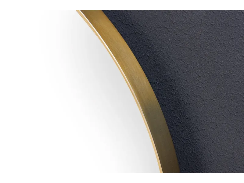 Miroir mural doré 50 cm métal – miroir design contemporain moderne - Bellozia