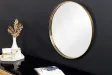 Miroir mural doré 50 cm métal – miroir design contemporain moderne - Bellozia