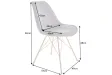 Chaise scandinave velours gris foncé pieds dorés – chaise moderne chic  – Bellozia
