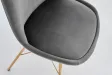Chaise scandinave velours gris foncé pieds dorés – chaise moderne chic  – Bellozia