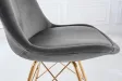 Chaise scandinave velours gris foncé pieds dorés – chaise moderne chic  – Bellozia