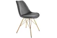 Chaise scandinave velours gris foncé pieds dorés – chaise moderne chic  – Bellozia