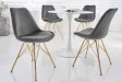 Chaise scandinave velours gris foncé pieds dorés – chaise moderne chic  – Bellozia