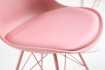 Lot de 4 Chaises Scandinave rose revêtement en simili cuir structure en métal