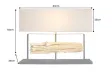 Lampe à poser ROUSILIQUE en bois de teck – lampe design naturelle chic - Bellozia
