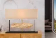 Lampe à poser ROUSILIQUE en bois de teck – lampe design naturelle chic - Bellozia