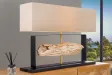 Lampe à poser ROUSILIQUE en bois de teck – lampe design naturelle chic - Bellozia