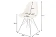Chaise scandinave tissu bouclé crème – chaise salle à manger moderne design – Bellozia