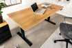 Bureau réglable en hauteur électriquement coloris Chêne 160x80 cm