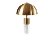 Lampe à poser moderne dorée et marbre blanc – lampe design luxe élégante - Bellozia