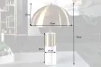 Lampe à poser moderne dorée et marbre blanc – lampe design luxe élégante - Bellozia