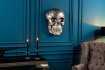 Sculpture murale design crâne humain en aluminium coloris argenté F...