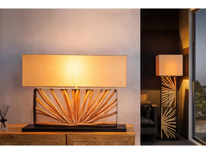 Lampe à poser design de couleur gris en béton Lampes à poser |bellozia...