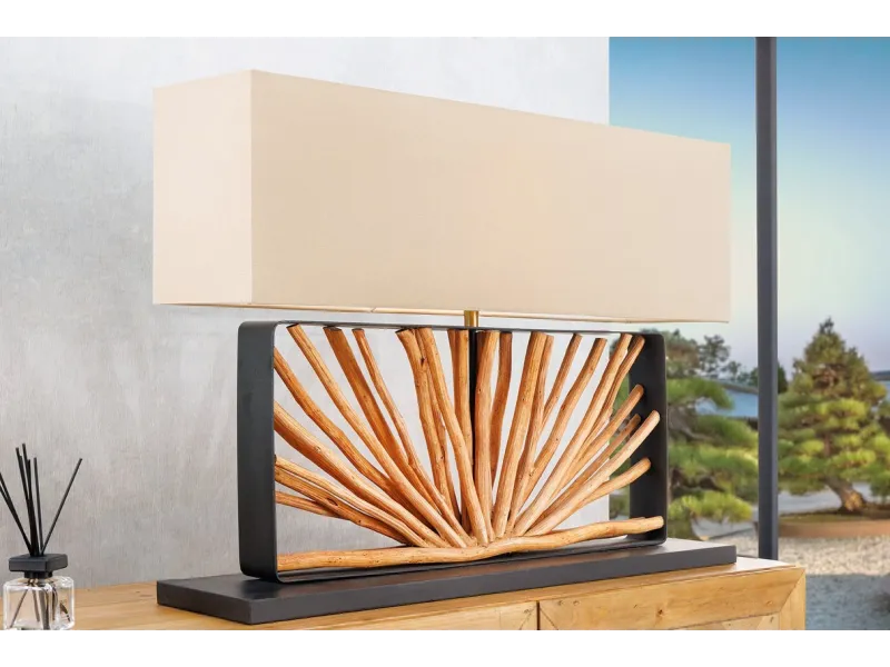 Lampe à poser design de couleur gris en béton Lampes à poser |bellozia...