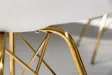 Chaise scandinave blanche pieds dorés – chaise design moderne élégante