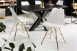Chaise scandinave blanche pieds dorés – chaise design moderne élégante