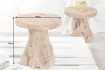 Table d'appoint design naturel de 40cm en bois massif Table d'appoi...