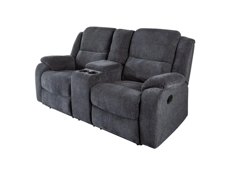 Fauteuil relaxant moderne coloris gris foncé en tissu Fauteuil rela...