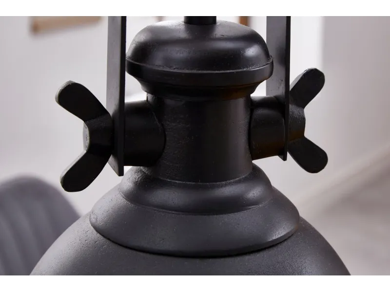 Lampe suspension design scandinave coloris noir en métal et en bois...