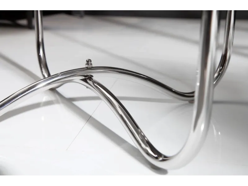 Lot de 2 tables d'appoint moderne en marbre et en métal coloris gri...