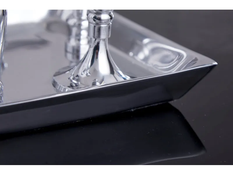 Chandelier design baroque coloris argenté à 7 branches Objets de dé...