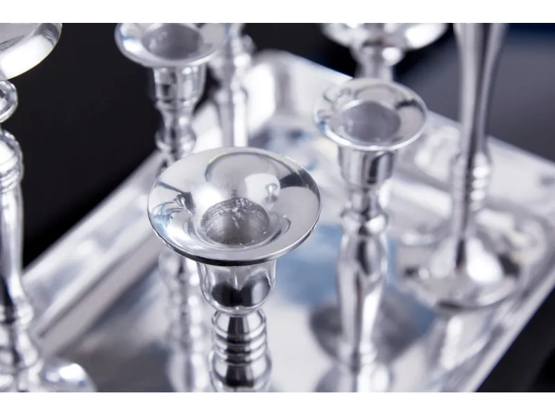 Chandelier design baroque coloris argenté à 7 branches Objets de dé...