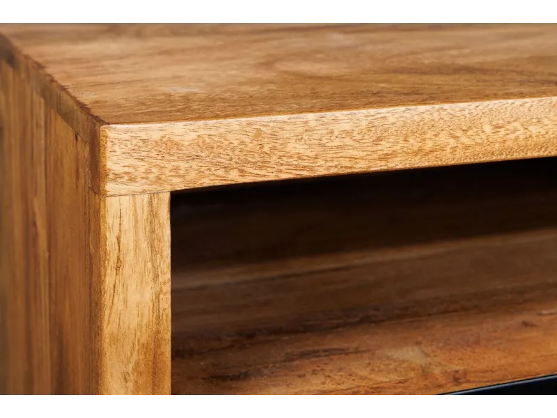 Meuble TV contemporain |Meuble TV style industriel en bois massif e...