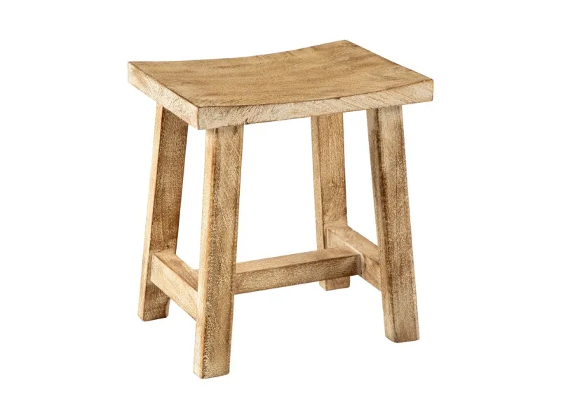 Tabouret 40 cm design en bois massif recyclé Tabourets bas |bellozia...