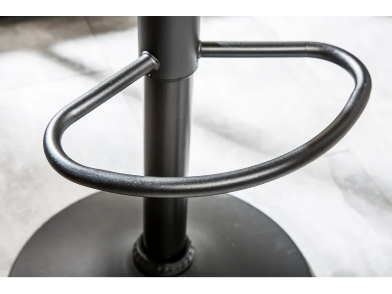 Lot de 2 tabourets de bar design en simili cuir noir Chaises de sal...