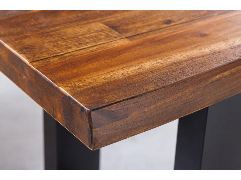 Banc 160 cm design industriel en bois et métal Chaises de salle à m...