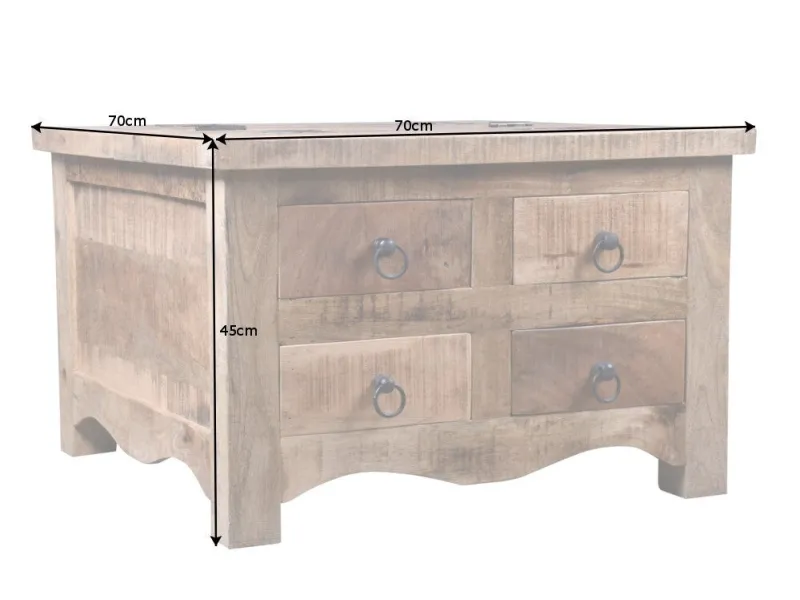 Table basse contemporaine |Table basse design fossile en bois et ve...