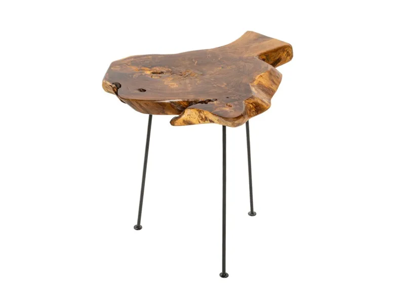 Table d'appoint en bois massif style rustique Table d'appoint  |adenia...