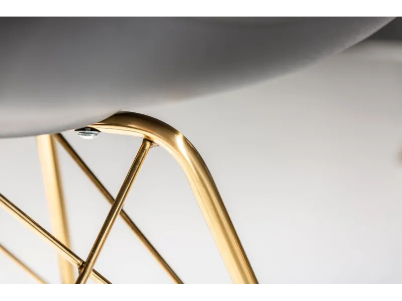 Lot de 4 chaises modernes en polyester coloris gris antique Chaises...