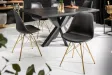 Chaise scandinave noire pieds dorés – chaise design moderne élégante