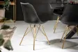 Chaise scandinave noire pieds dorés – chaise design moderne élégante