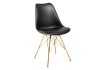 Lot de 4 chaises modernes en polyester coloris gris antique Chaises...