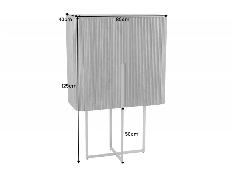 Barière antique design Sheesham coloris marron 150cm  pas cher