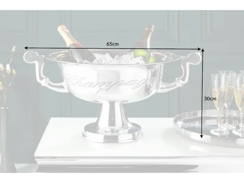 Vasque décorative pour champagne/glace en aluminium argenté Vases, ...