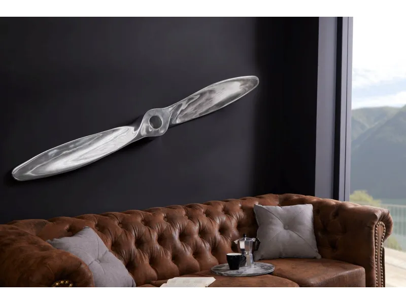 Objet décoratif design hélice coloris argenté en aluminium Objets d...