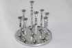 Chandelier design en aluminium argenté à 9 branches Objets de décor...