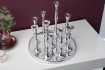 Chandelier design en aluminium argenté à 9 branches Objets de décor...