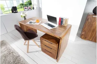 Console design en bois massif à une niche coloris naturelaturel Tab...
