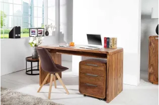 Console design en bois massif à une niche coloris naturelaturel Tab... 2