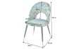 Chaise de salle à manger design baroque coloris gris argenté home |...