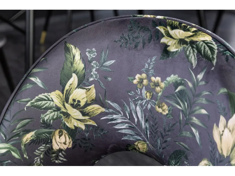 Chaise de salle à manger design baroque coloris gris argenté home |...