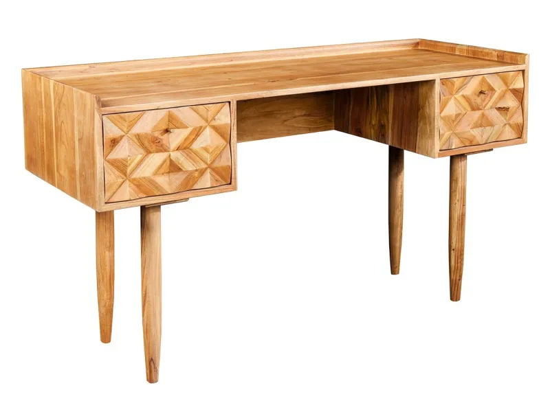 Bureau de 120cm design Scandinave coloris blanc Secrétaire |bellozia...