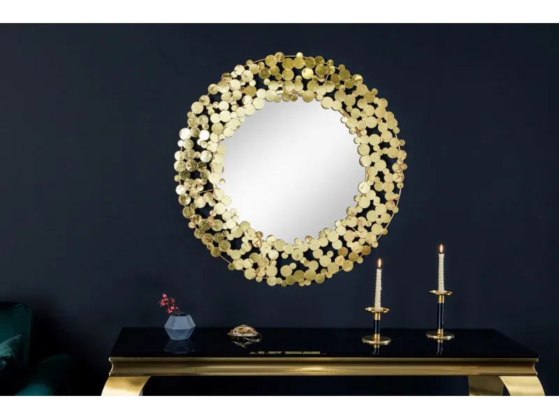 Miroir ronde style maritime tau naturel 60cm pas cher