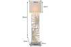 Lampadaire design naturel en bois flotté 163cm pas cher
