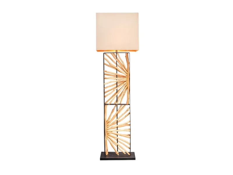Lampadaire design naturel en bois flotté 163cm pas cher